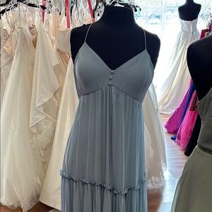 Blue dress with ruffles